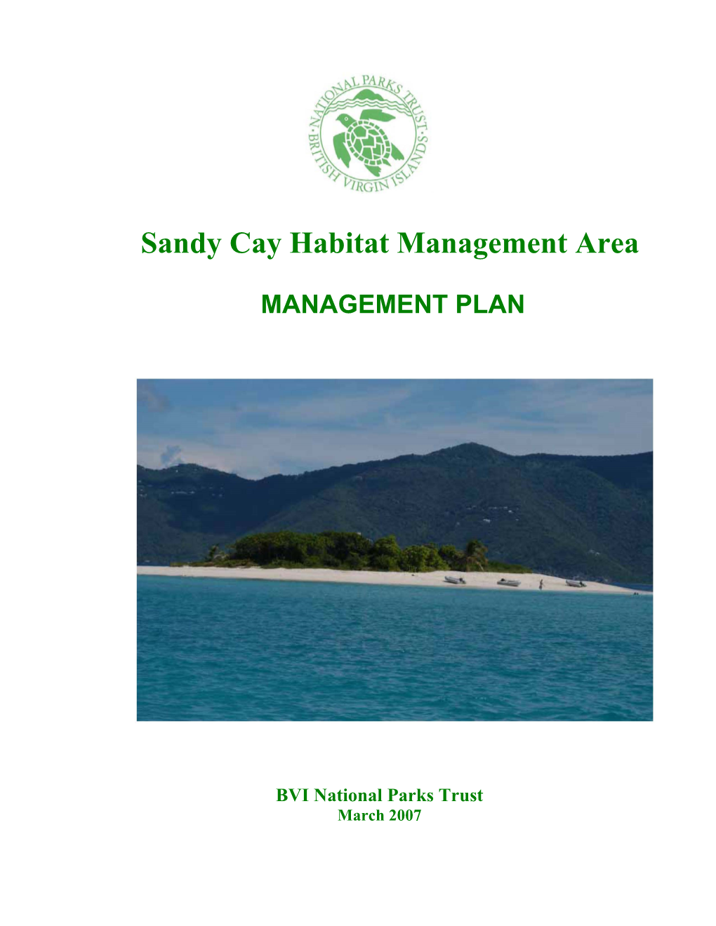 Sandy Cay Habitat Management Area Management Plan (2007)