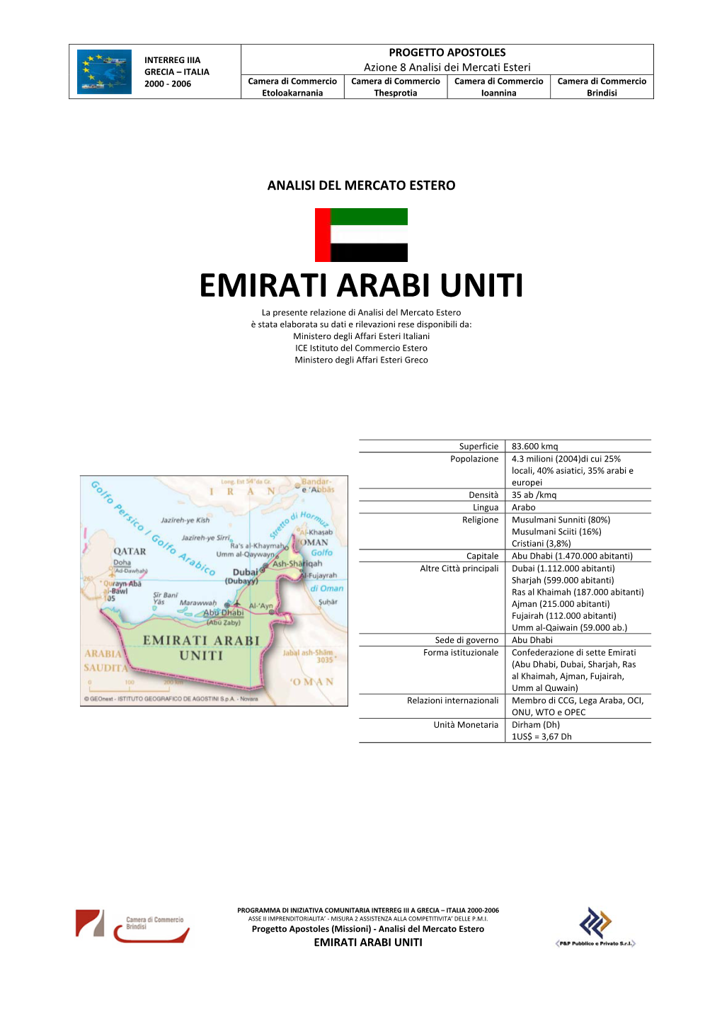 Analisi Mercato Estero Emirati Arabi Uniti