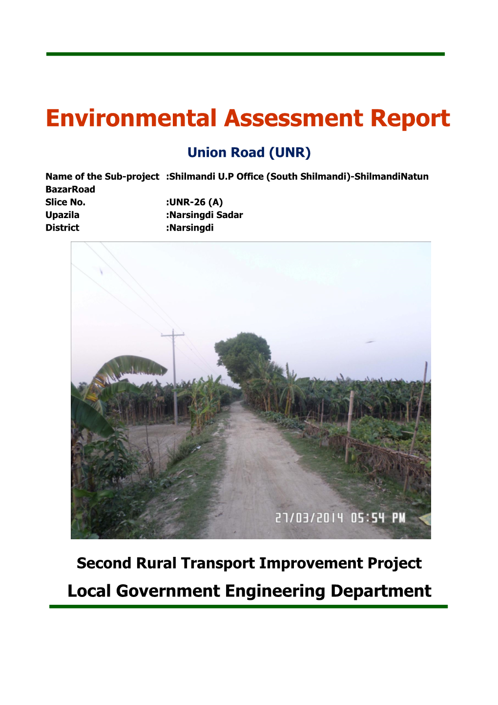 Environmental Assessment Report