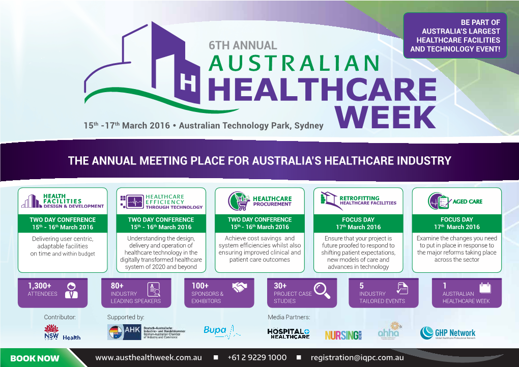 The Annual Meeting Place for Australia's Healthcare