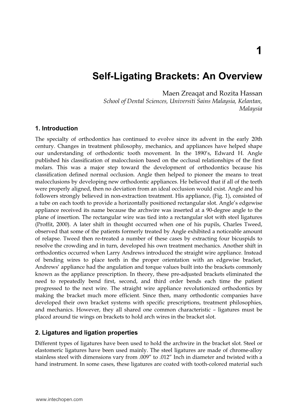 Self-Ligating Brackets: an Overview