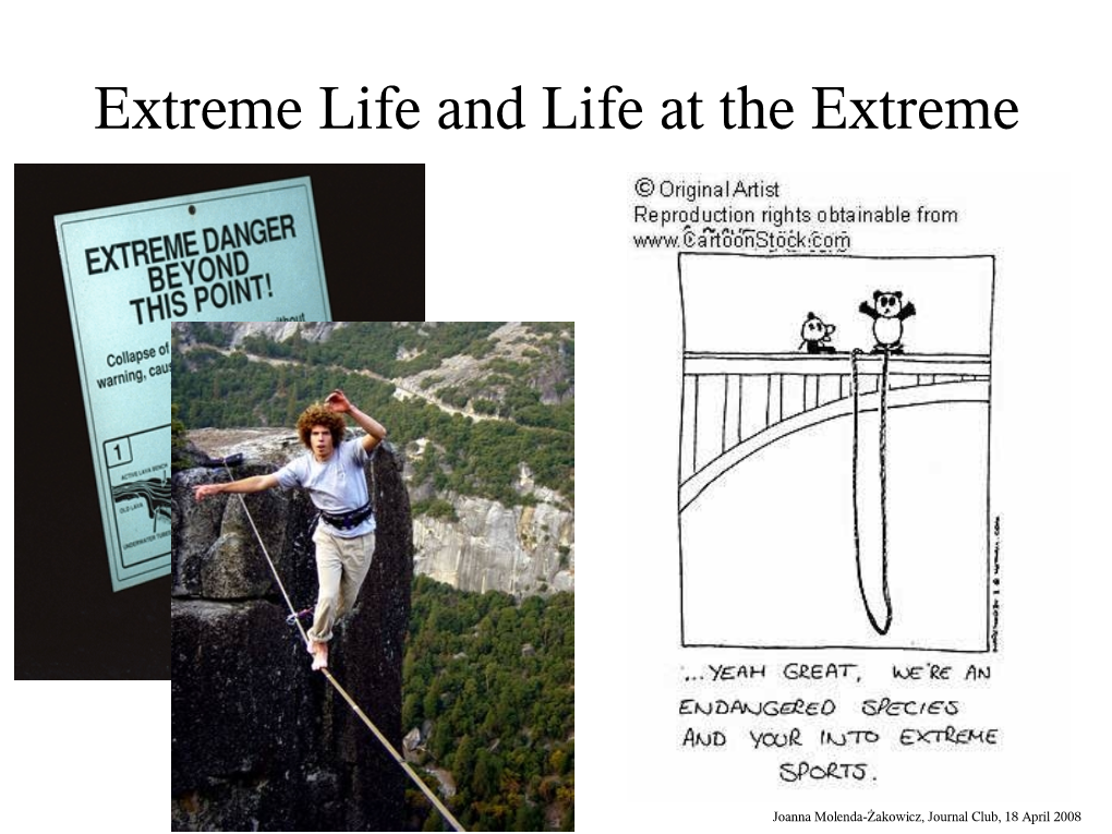 Extreme Life and Life at the Extreme