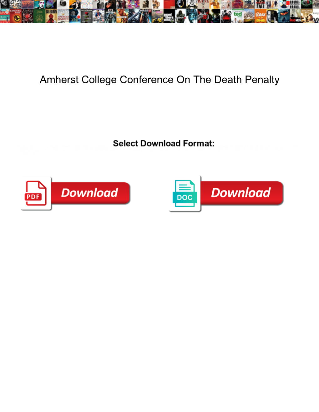 Amherst College Conference on the Death Penalty