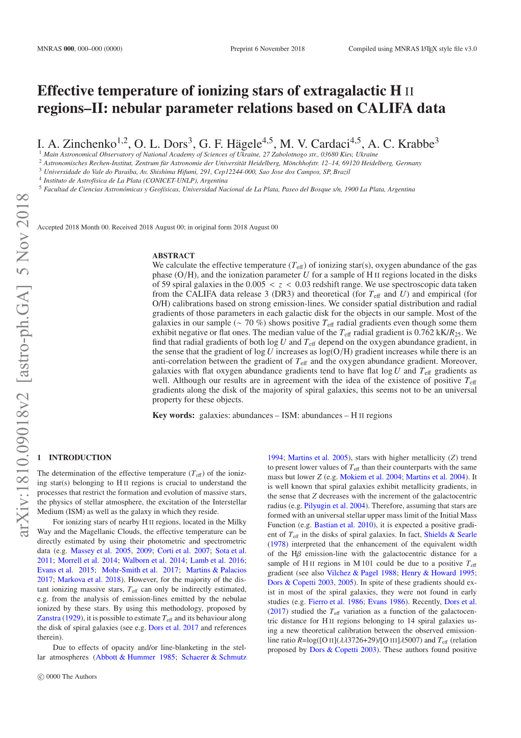 Arxiv:1810.09018V2 [Astro-Ph.GA] 5 Nov 2018 H Iko Prlglxe See.G