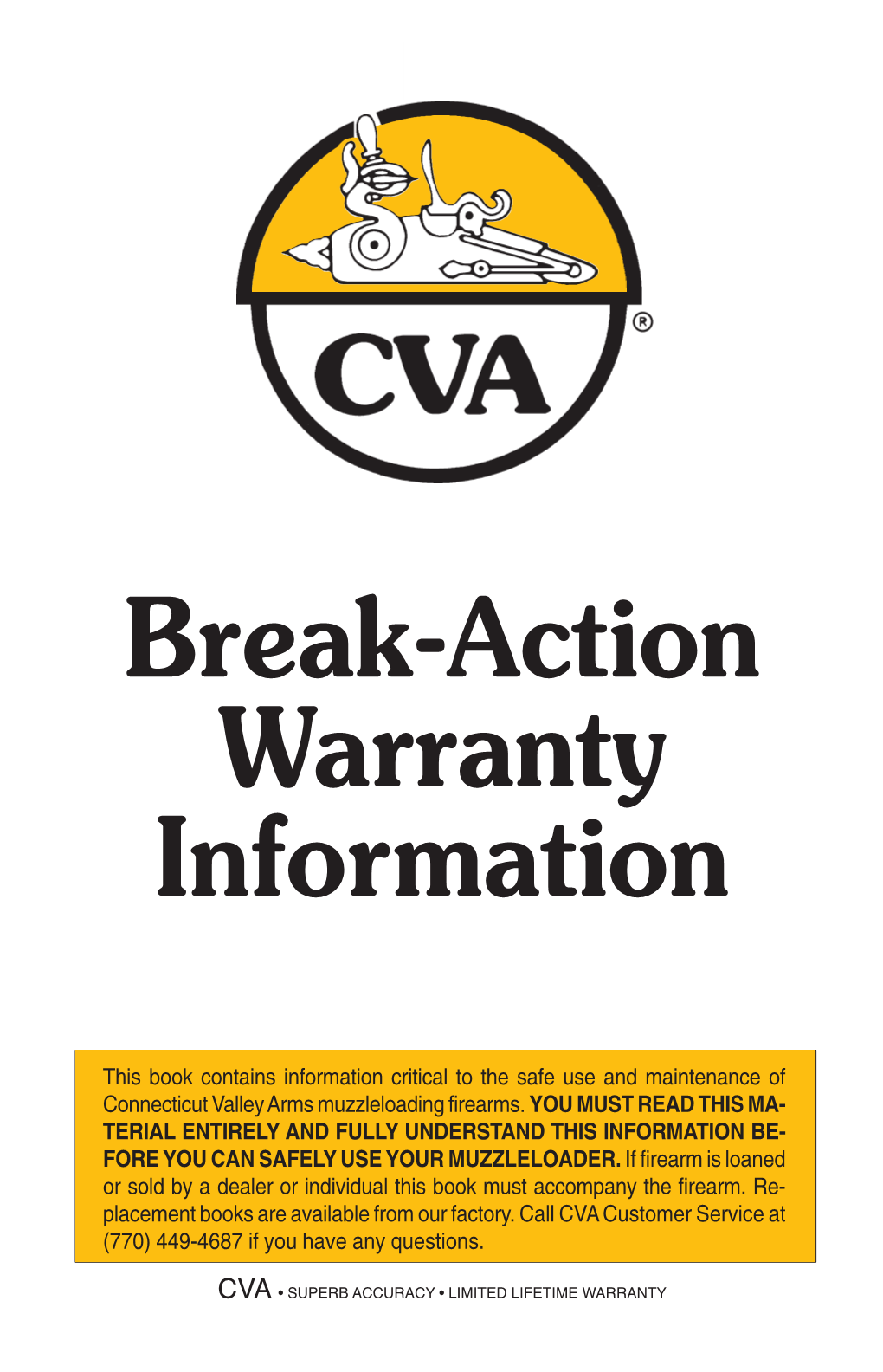 CVA Optima Warranty Book