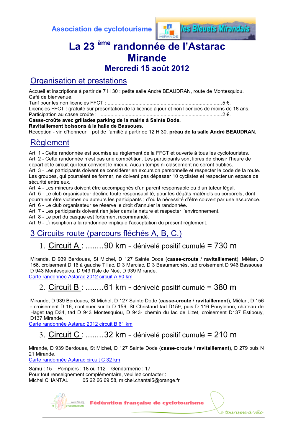 La 23 Ème Randonnée De L'astarac Mirande