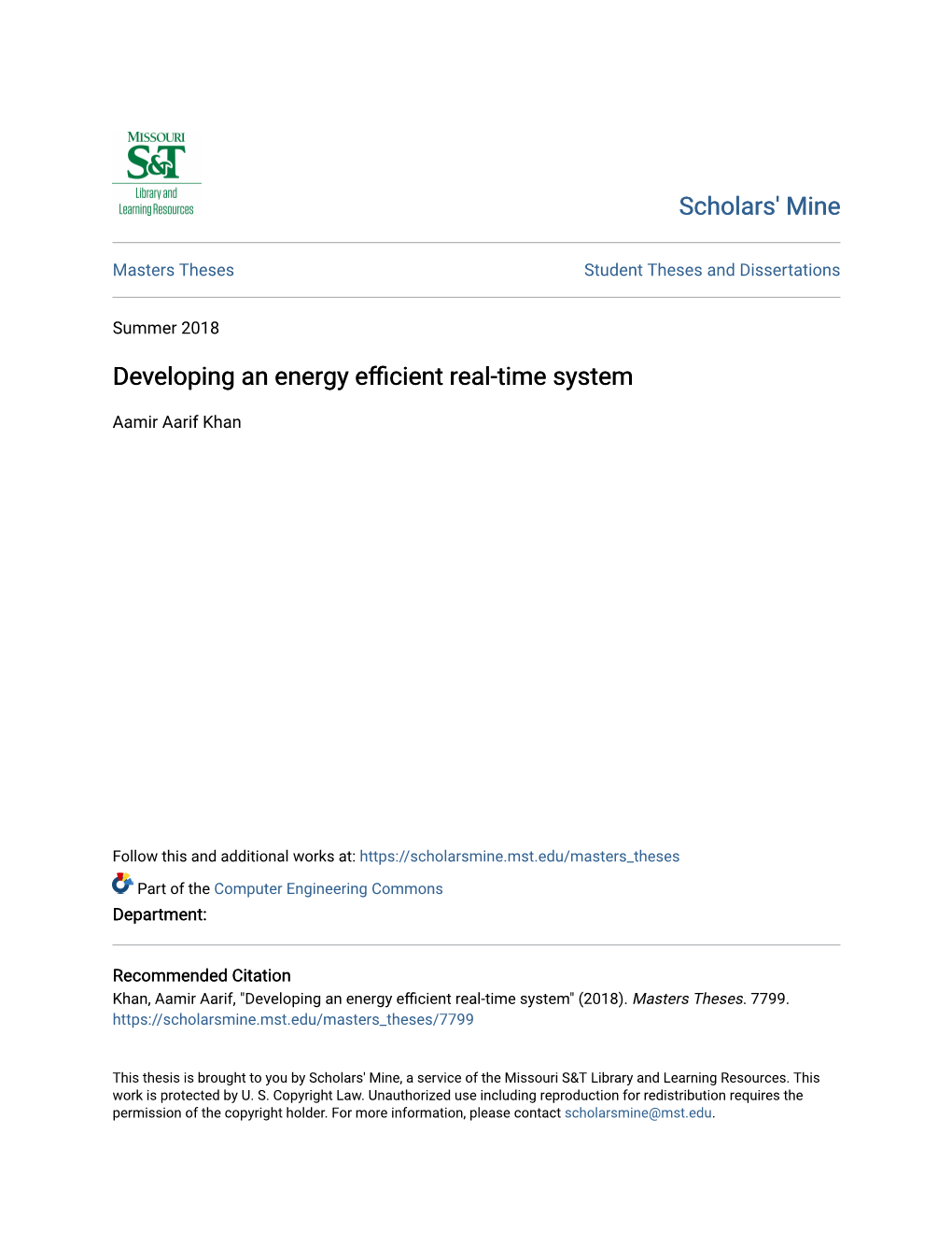 Developing an Energy Efficient Real-Time System