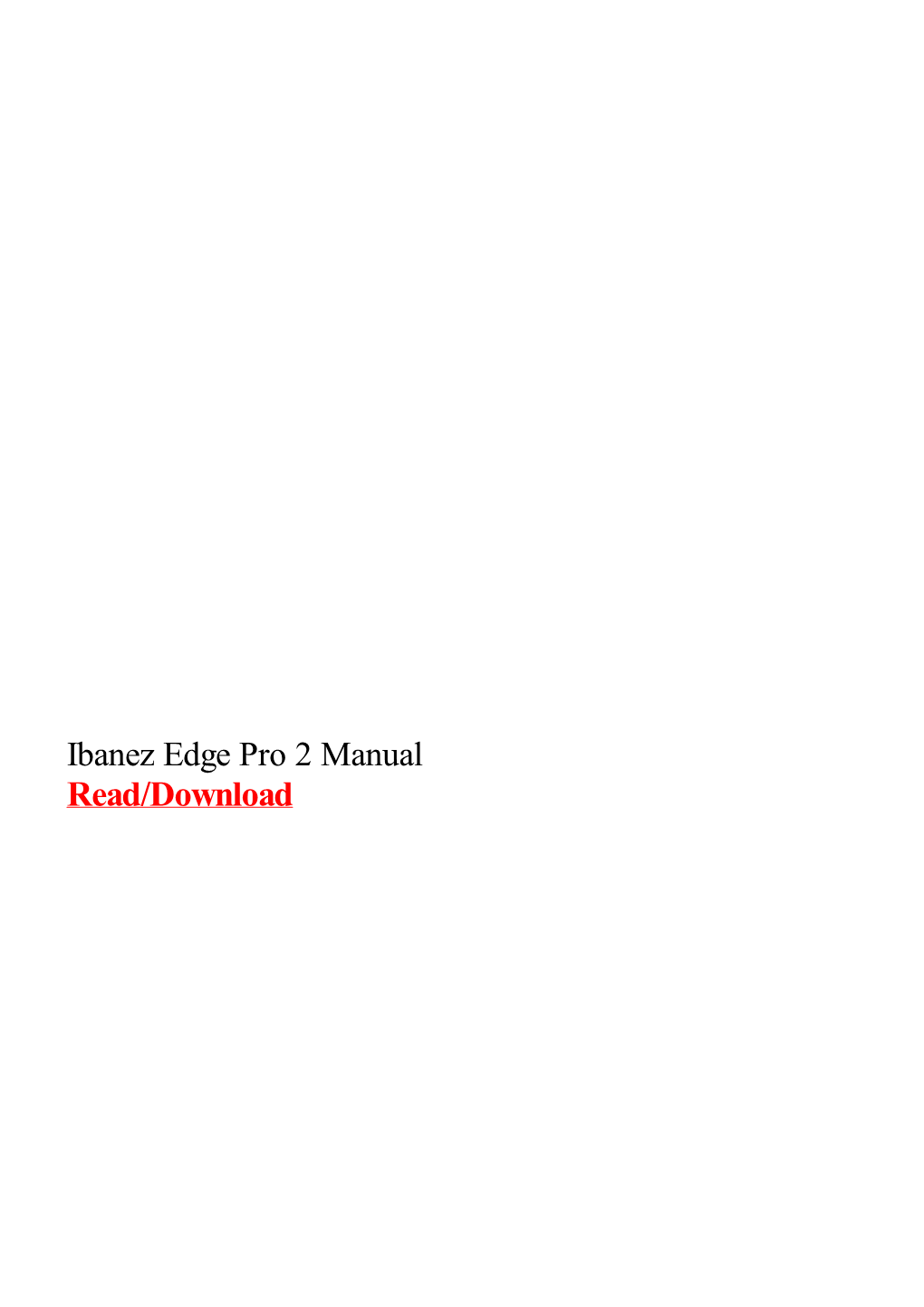 Ibanez Edge Pro 2 Manual.Pdf