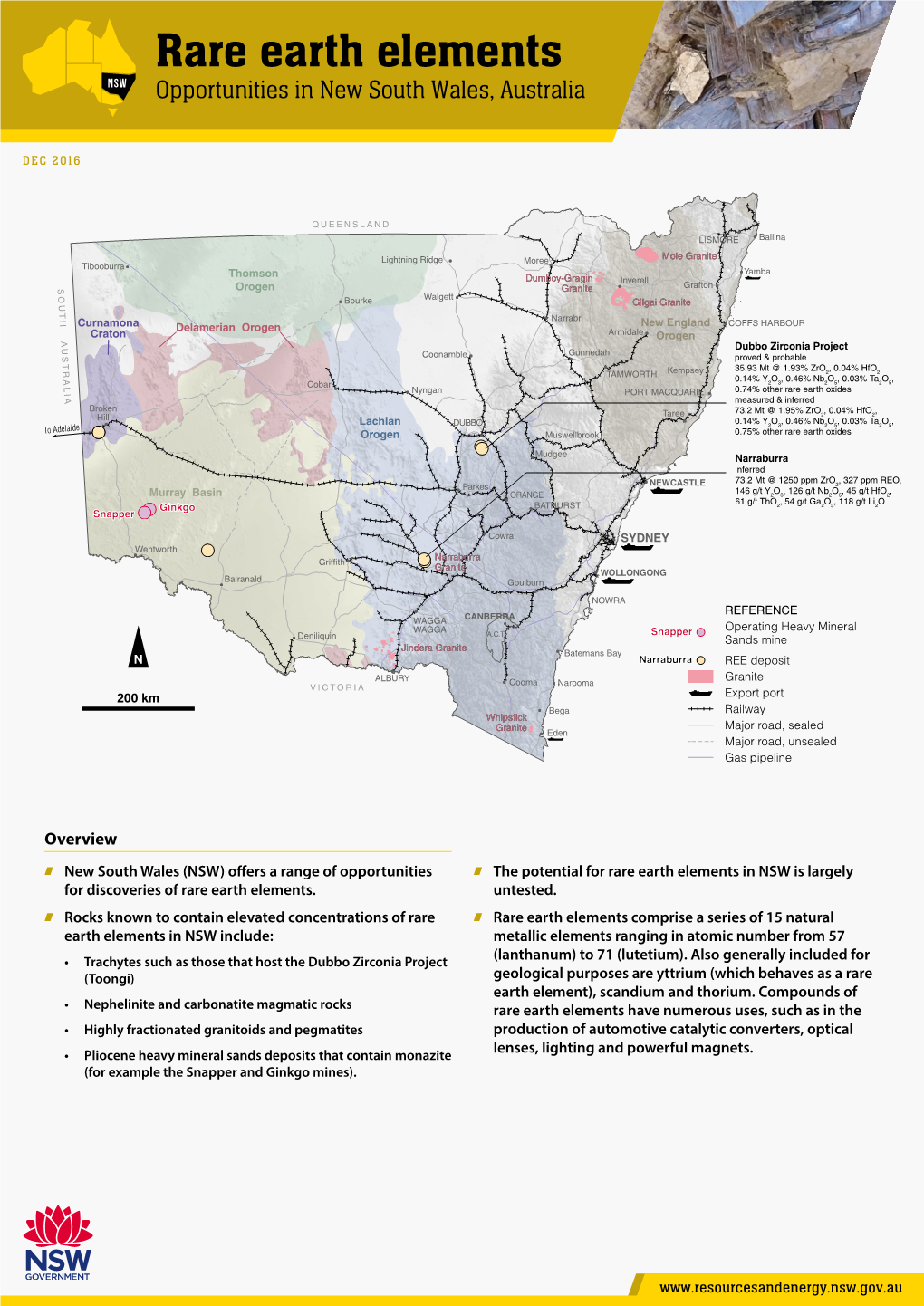 Rare Earth Elements Opportunities in New South Wales, Australia