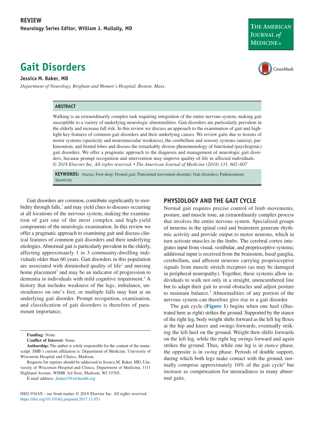 Gait Disorders Jessica M