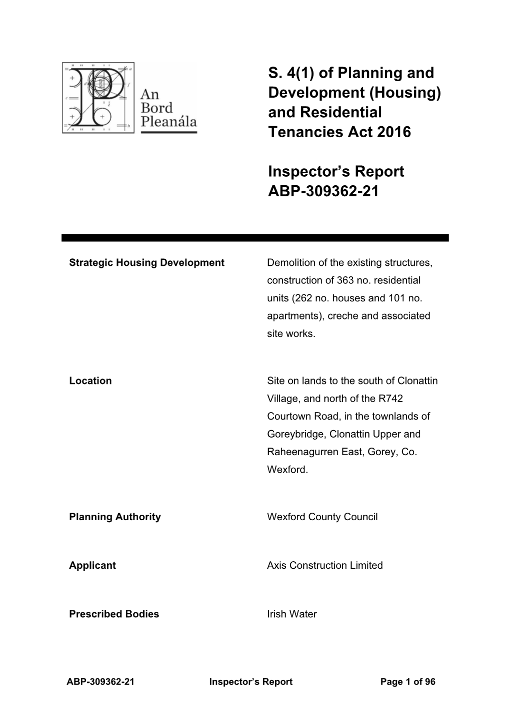Of Planning and Development (Housing) and Residential Tenancies Act 2016