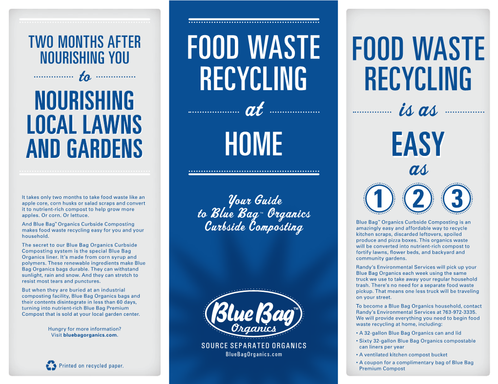 Blue Bag Organics System Brochure