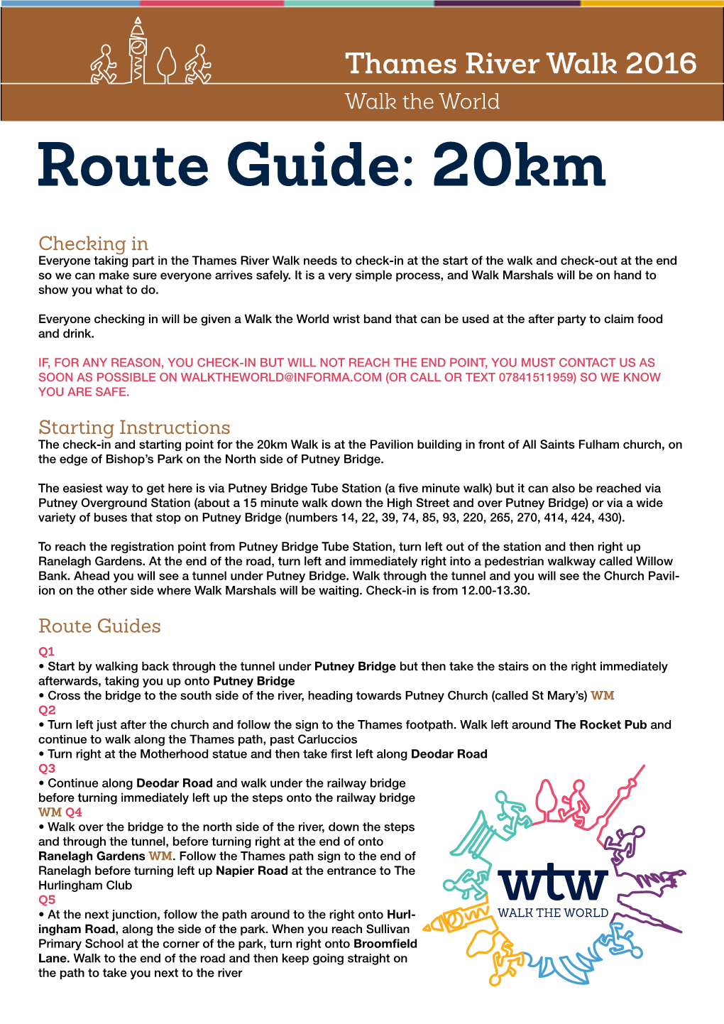 Route Guide: 20Km