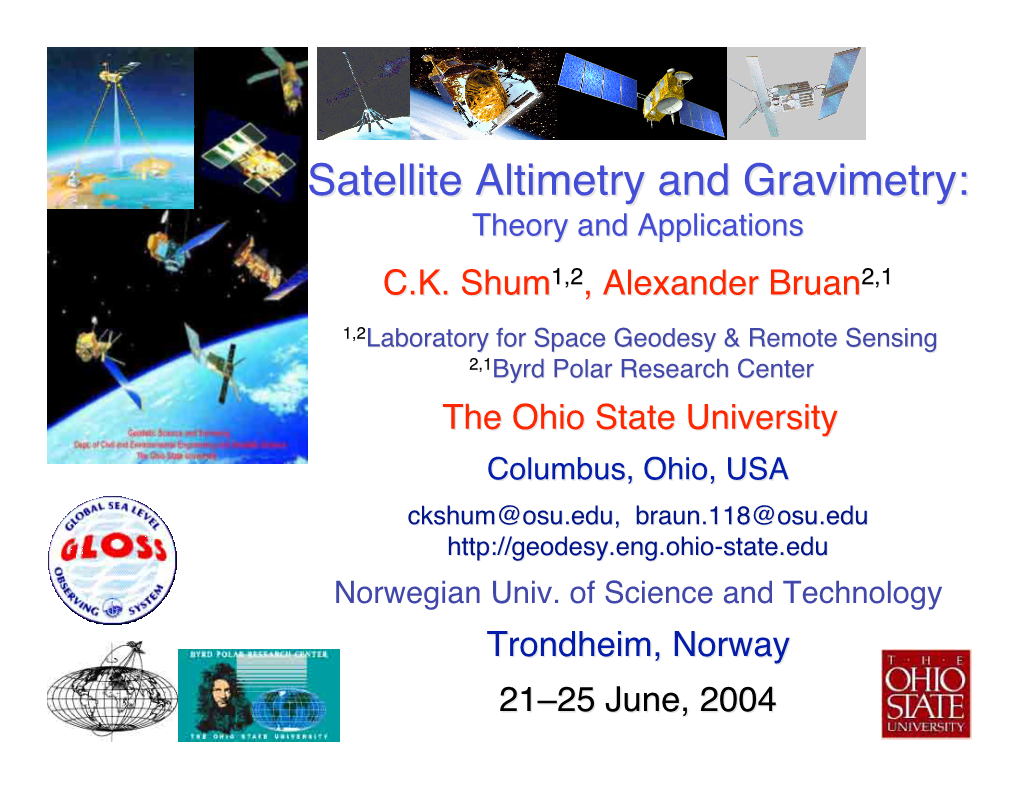 Satellite Altimetry and Gravimetry