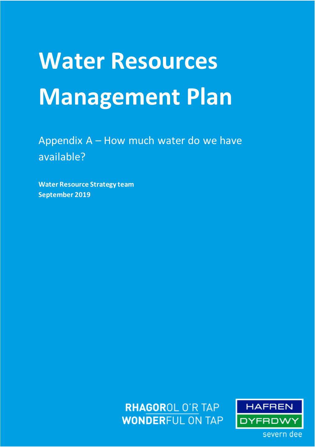 Water Resources Management Plan