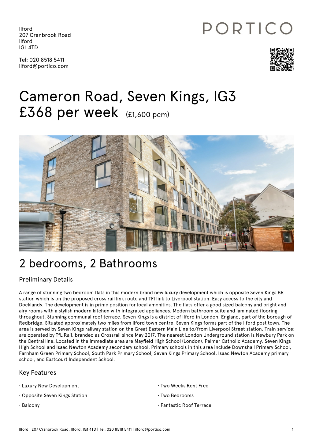 Cameron Road, Seven Kings, IG3 £368 Per Week