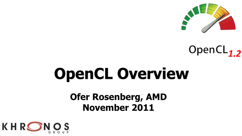 Opencl Overview