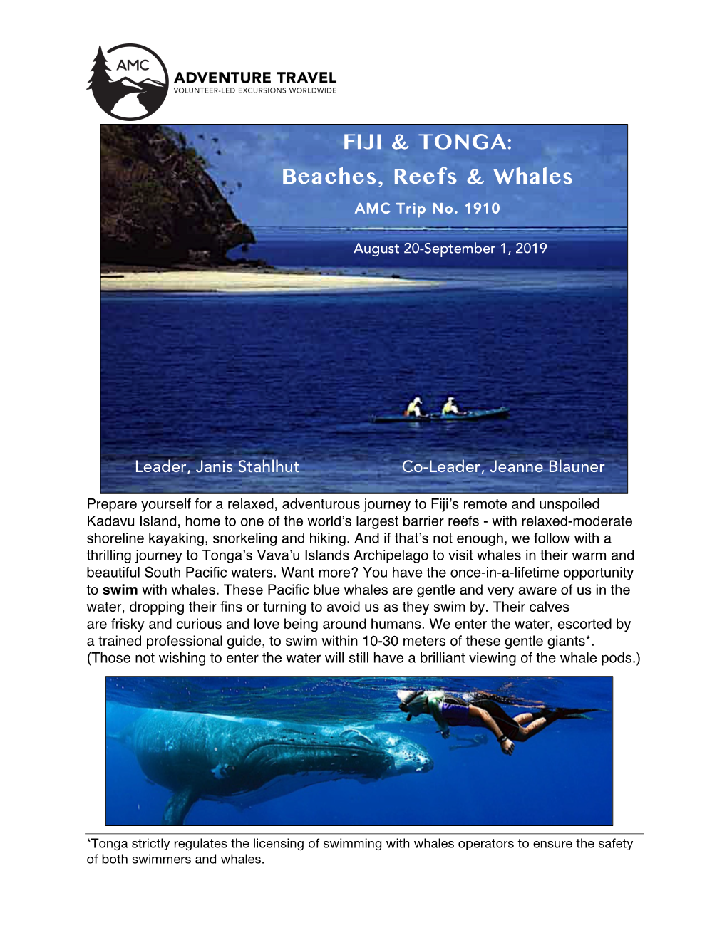 FIJI & TONGA: Beaches, Reefs & Whales