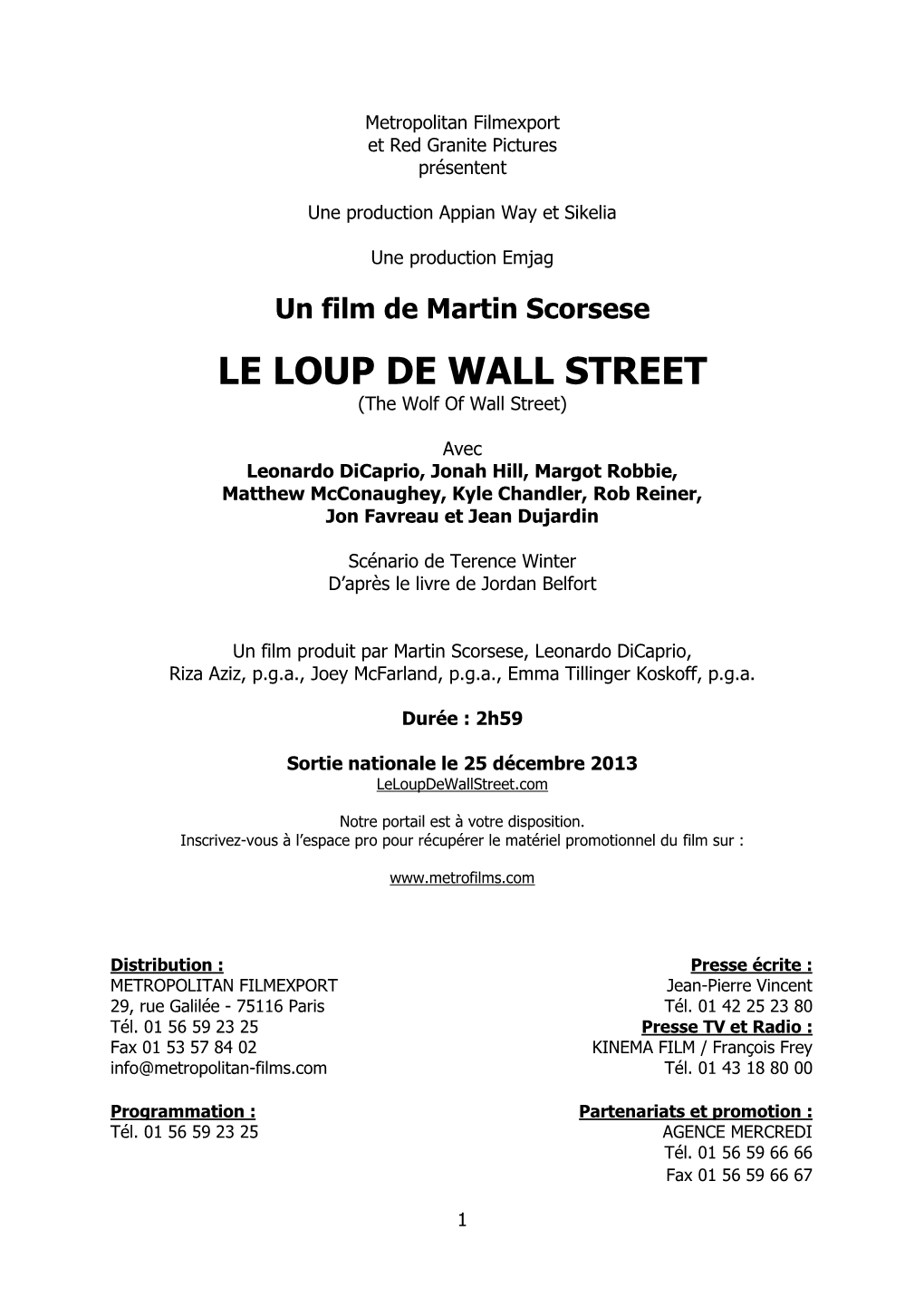 LE LOUP DE WALL STREET (The Wolf of Wall Street)