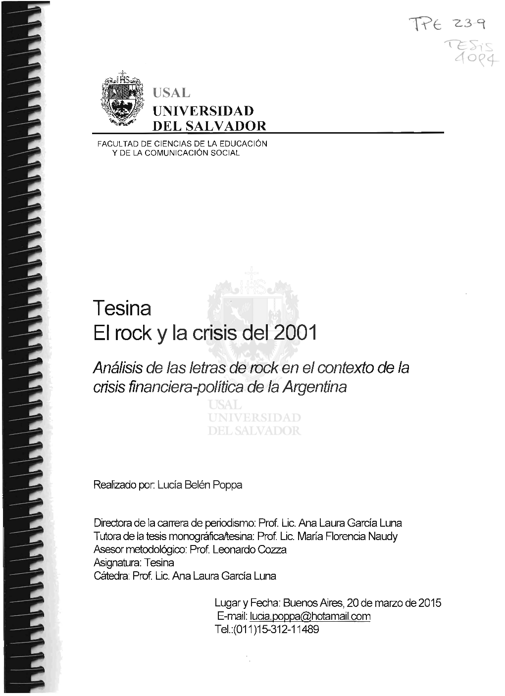 Tesina El Rack Y La Crisis Del 2001