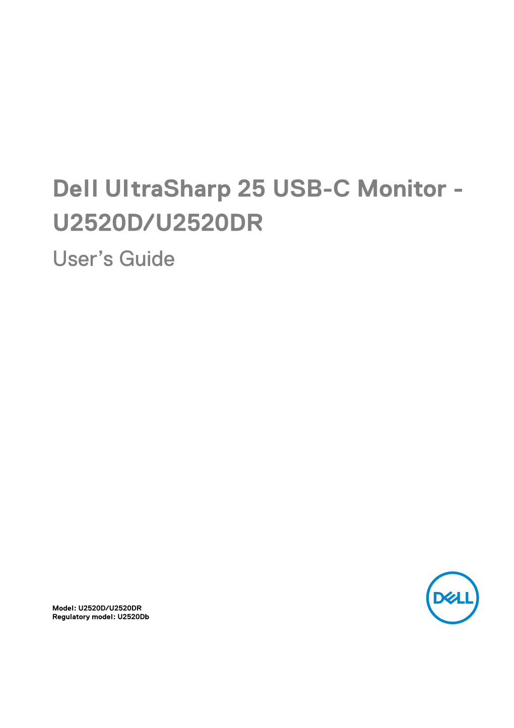 Dell U2520D User's Guide