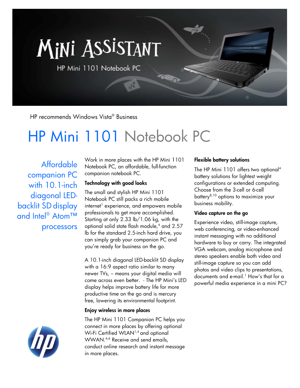 HP Mini 1101 Notebook PC