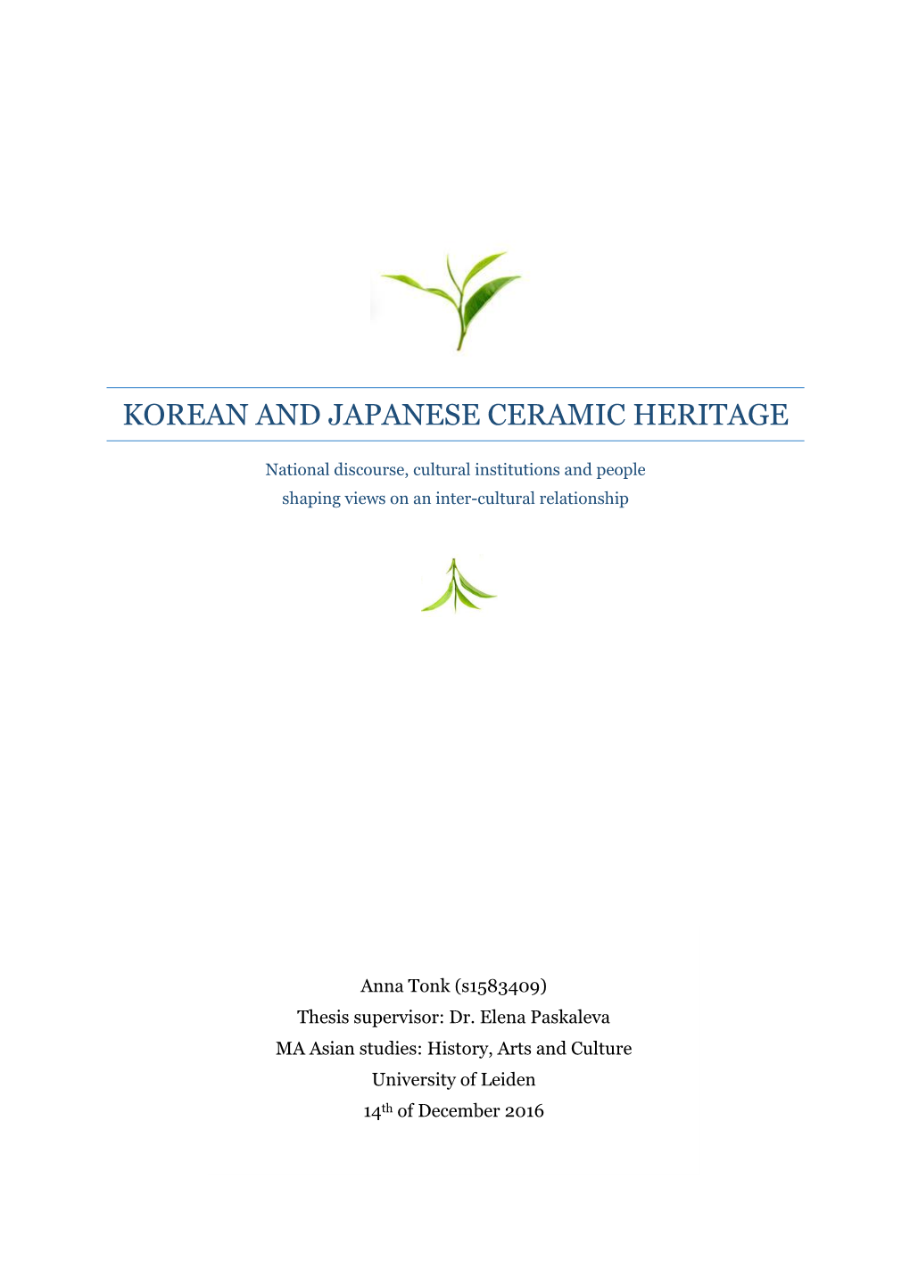 Korean and Japanese Ceramic Heritage