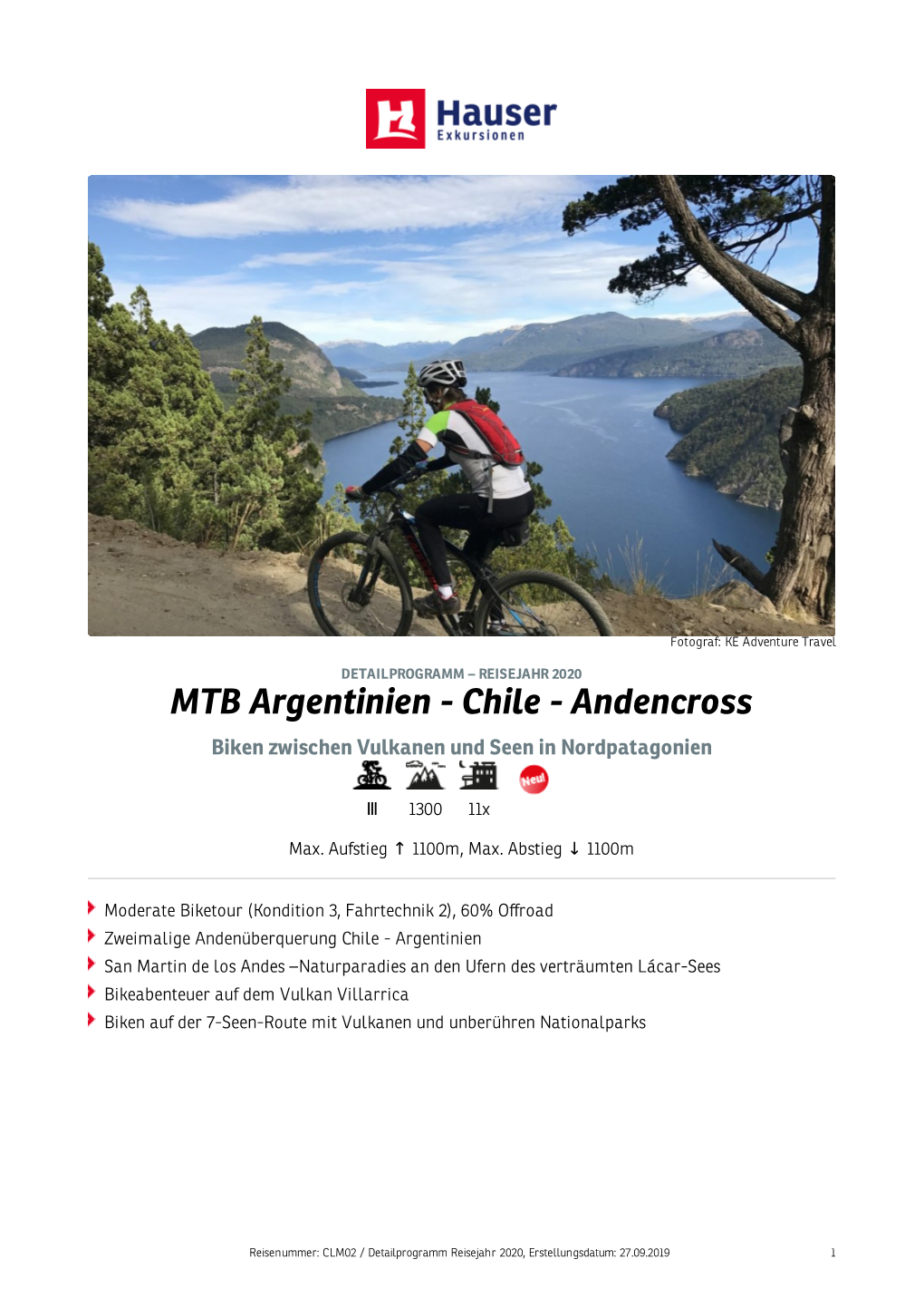 Detailprogramm CLM02 MTB Argentinien