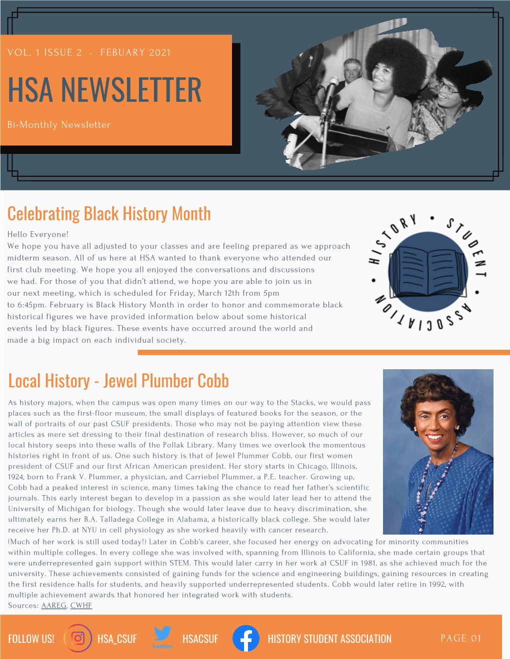 HSA NEWSLETTER Bi-Monthly Newsletter