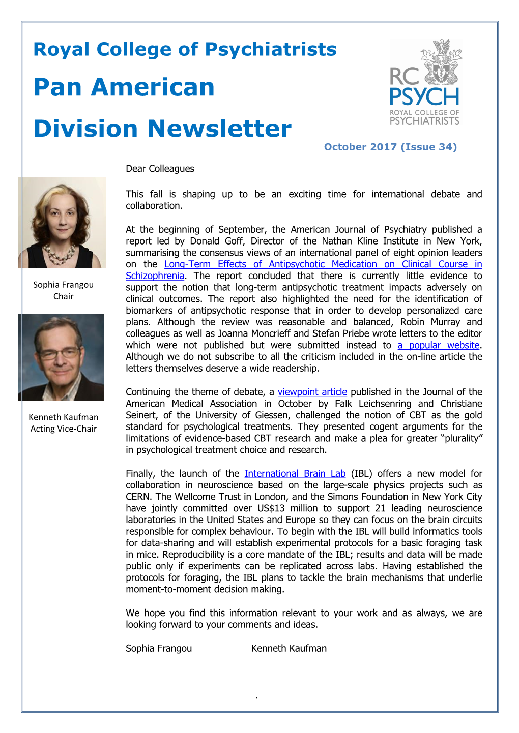 Pan American Division Newsletter