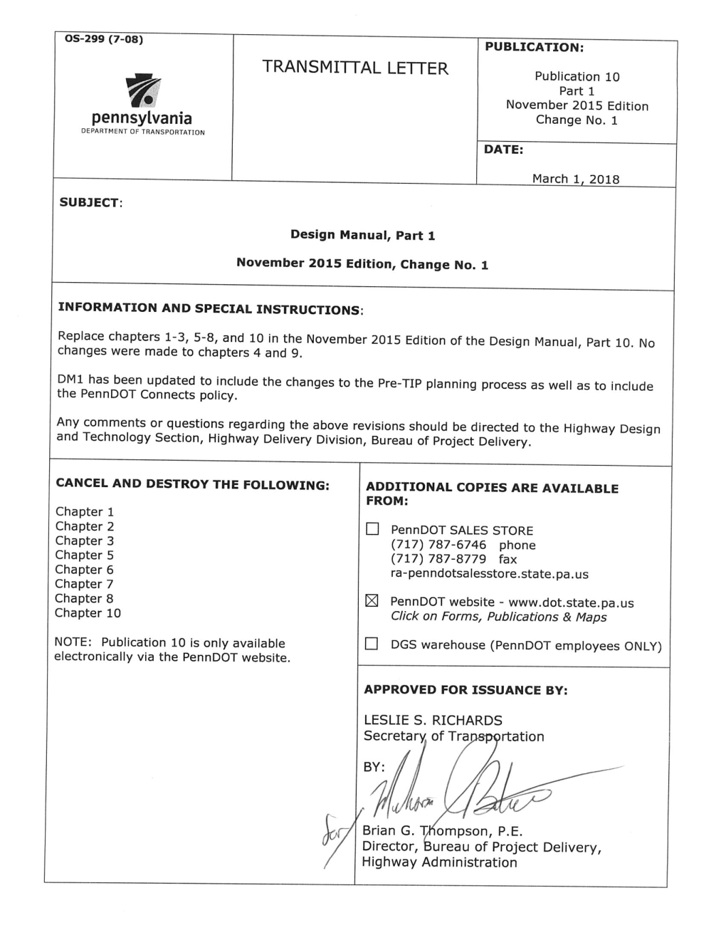 Publication 10 Design Manual Part 1