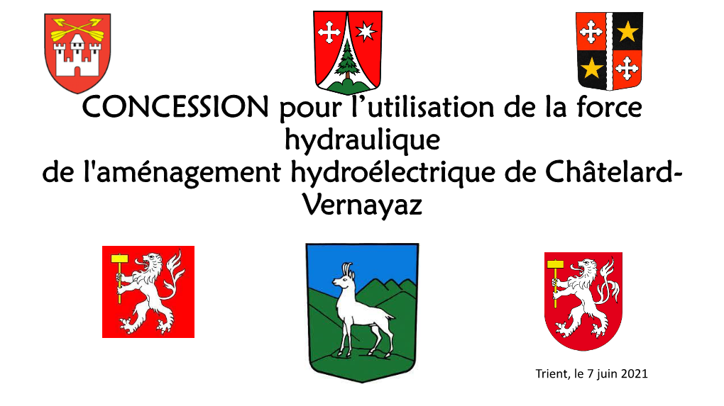CONCESSION Pour L'utilisation De La Force Hydraulique De L'aménagement Hydroélectrique De Châtelard-Vernayaz
