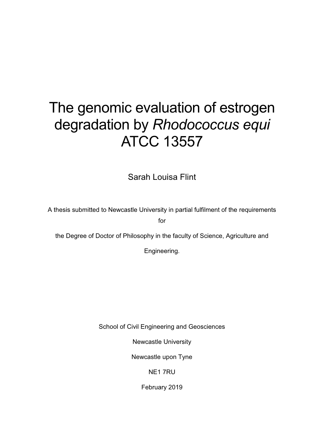 Rhodococcus Equi ATCC 13557