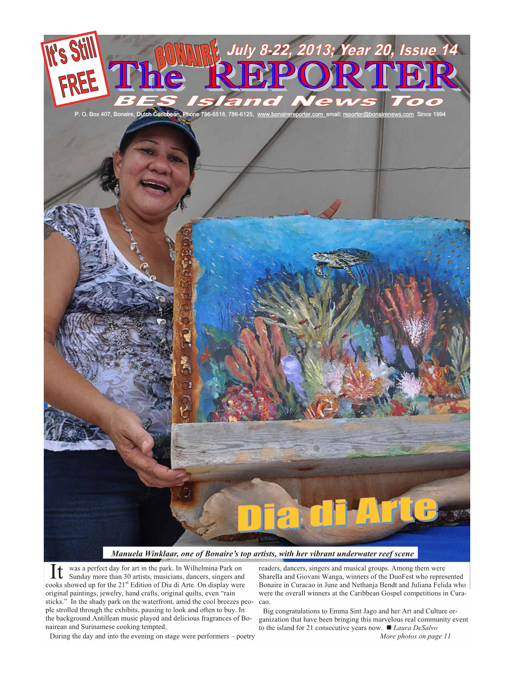 Manuela Winklaar, One of Bonaire's Top Artists, with Her Vibrant