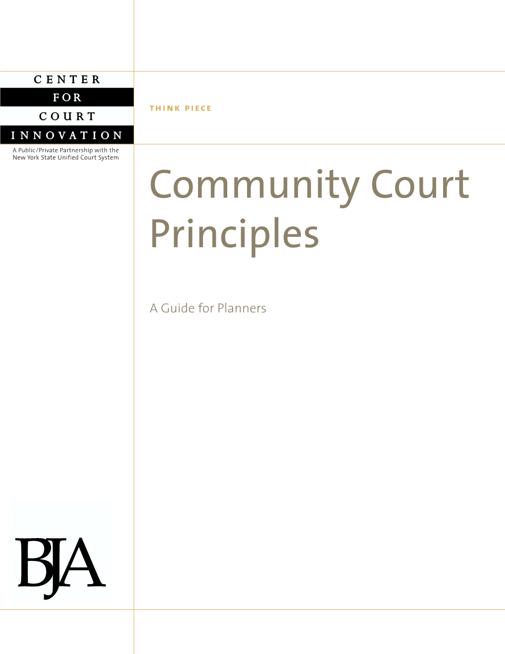 Community Court Principles