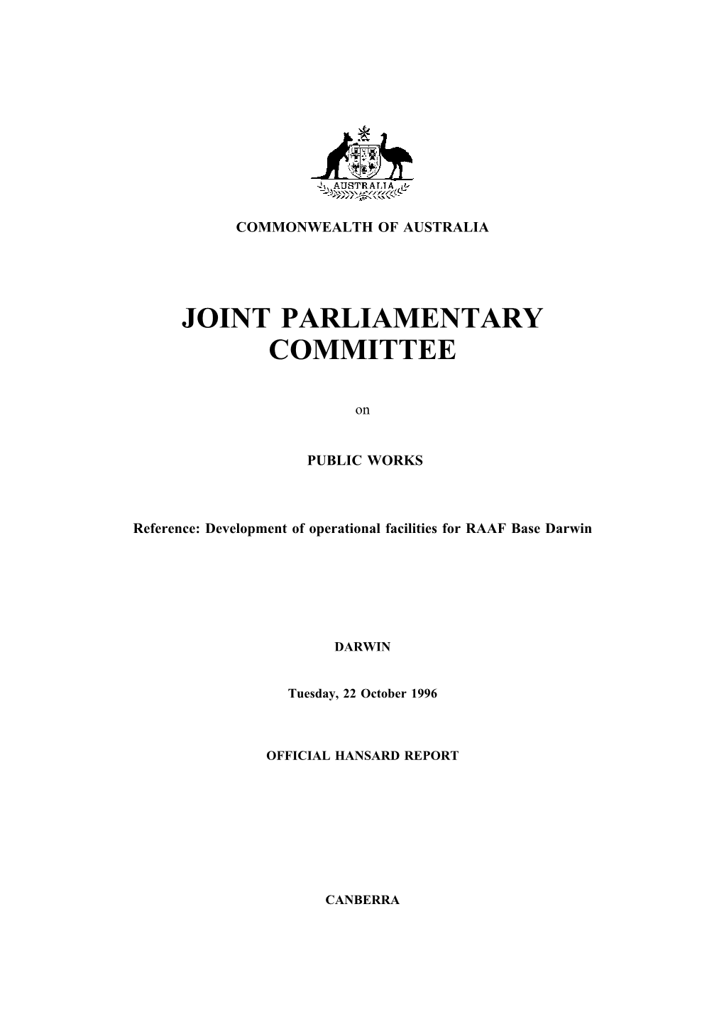 Joint Parliamentary Committee