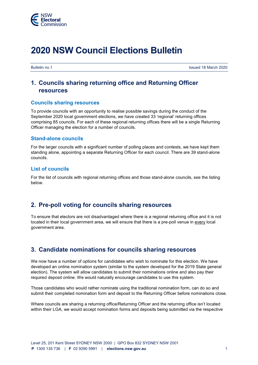 2020 NSW Council Elections Bulletin