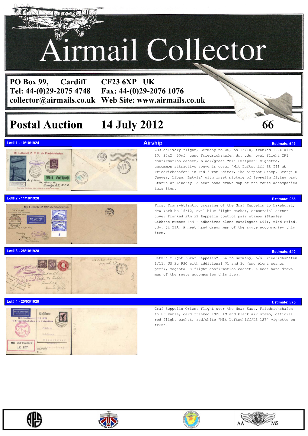 Airmail Collector Sale 66