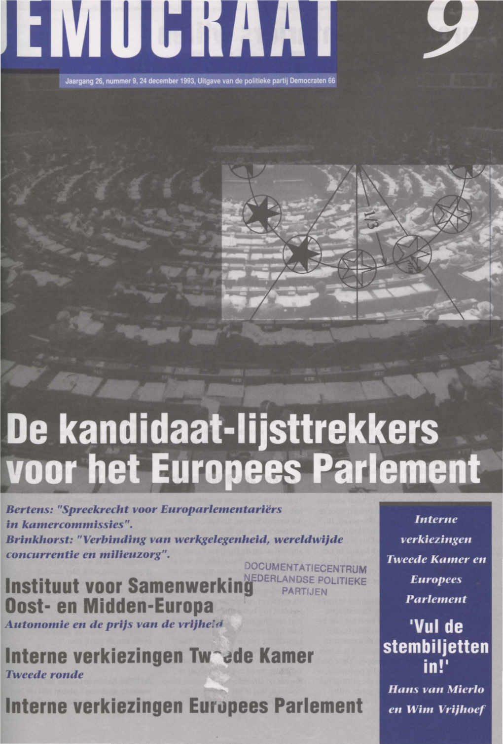 Oost· En Midden-Europa Interne Verkiezingen Tw De Kamer Interne