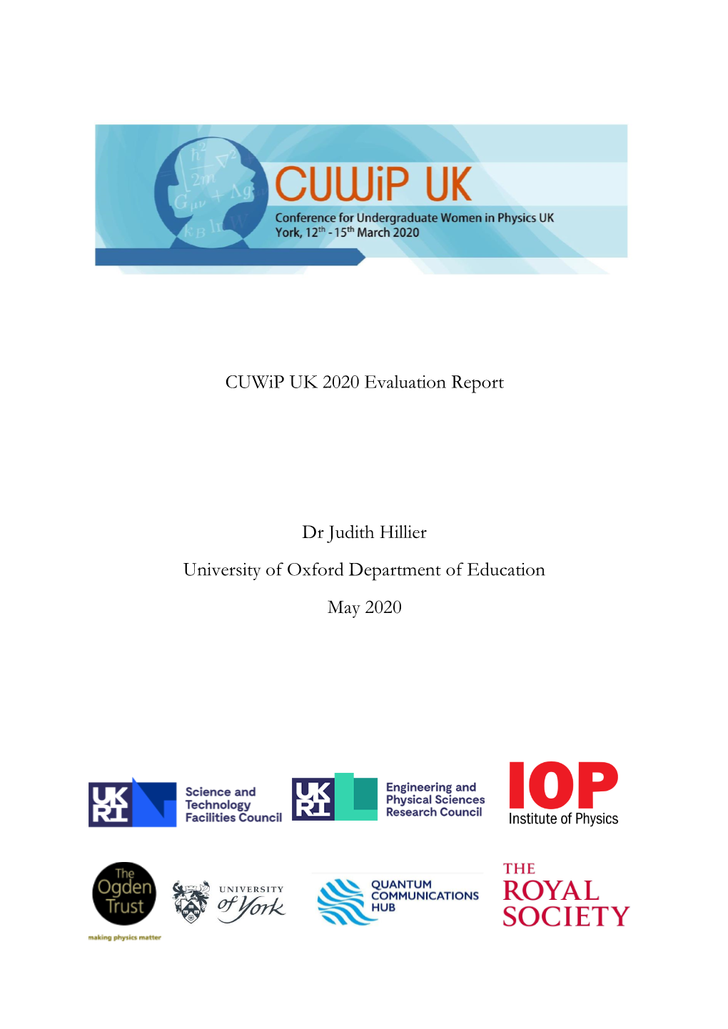 Cuwip UK 2020 Evaluation Report Dr Judith Hillier University of Oxford