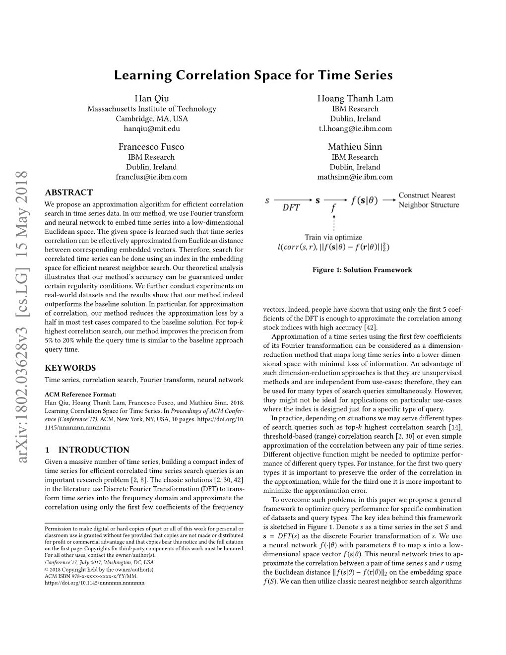 Learning Correlation Space for Time Series