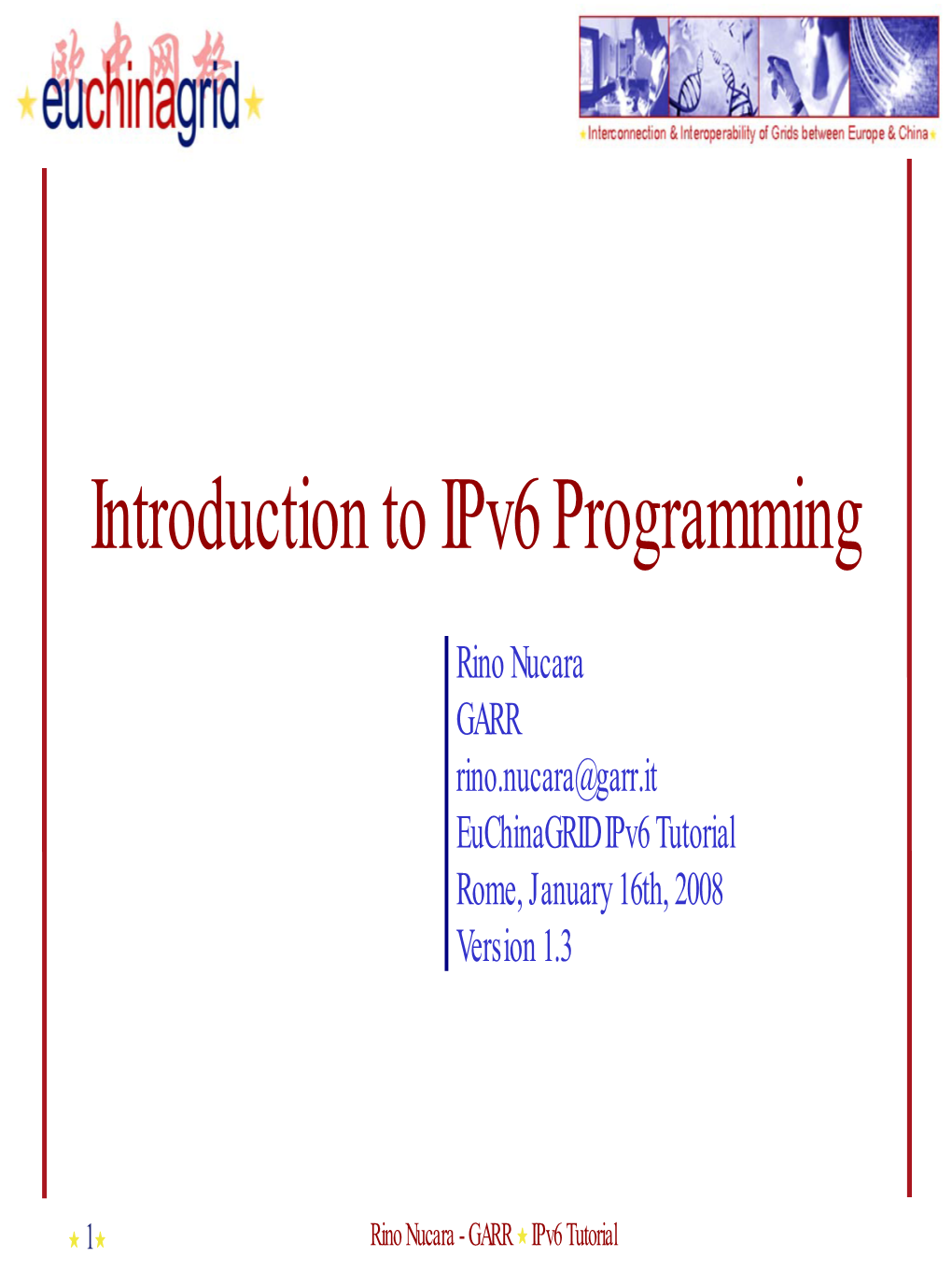 Introduction to Ipv6 Programming