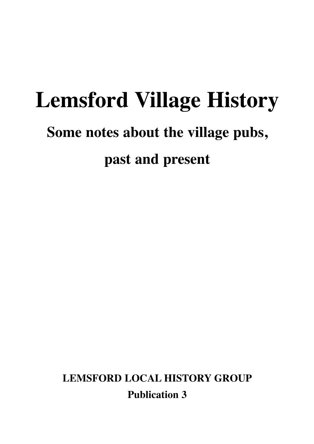 Lemsford Pubs