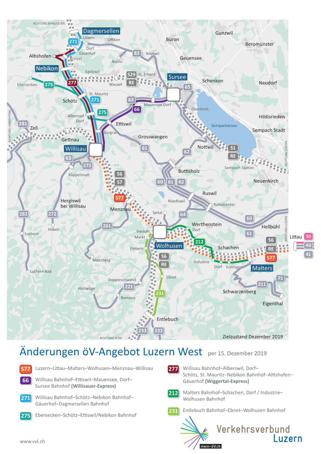 Änderungen Öv-Angebot Luzern West Per 15. Dezember 2019