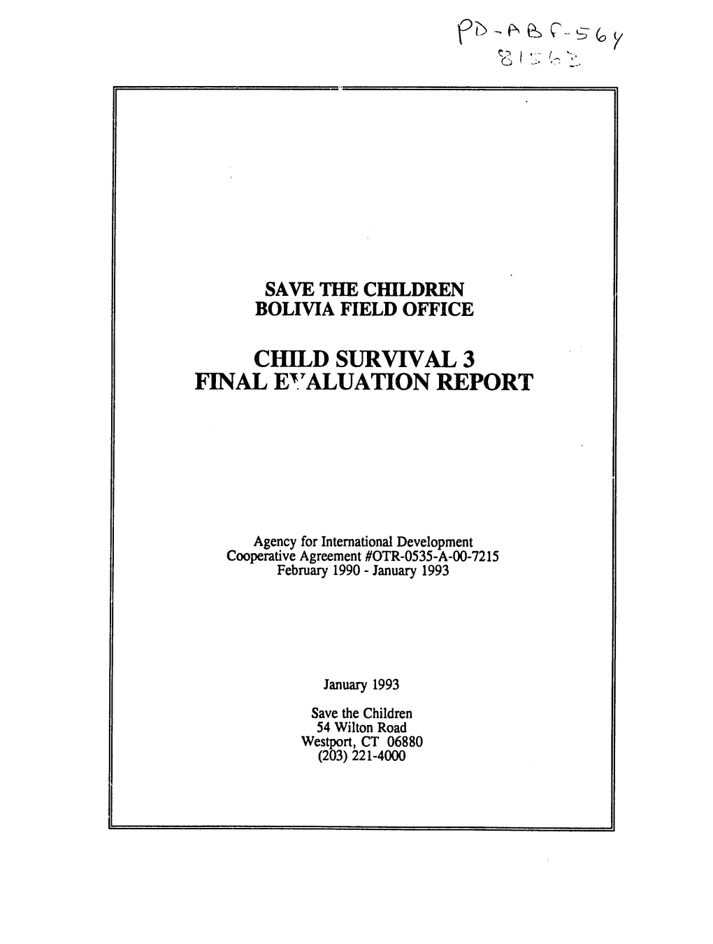 Child Survival 3 Final E*Taluation Report