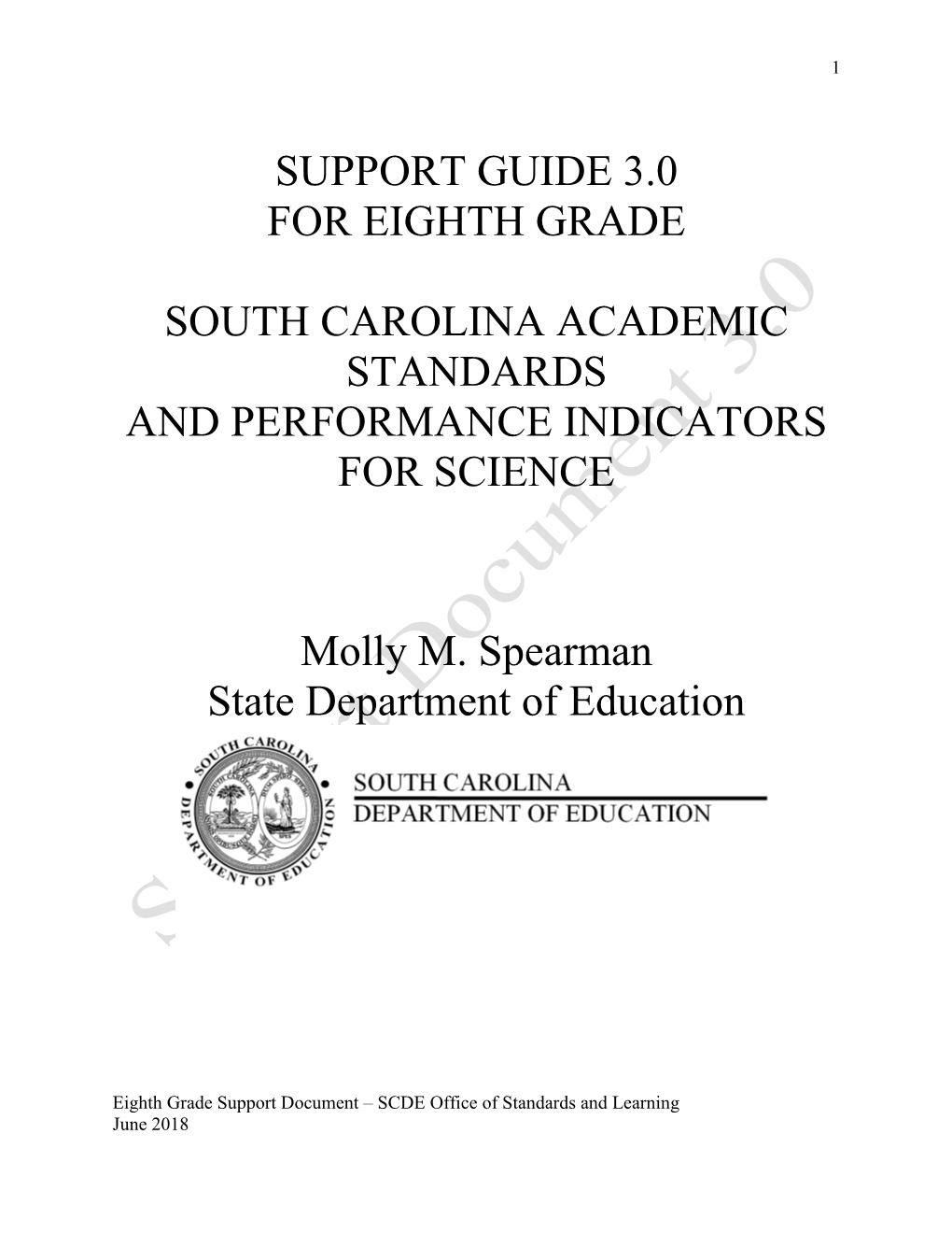 Grade Eight Science Support Document