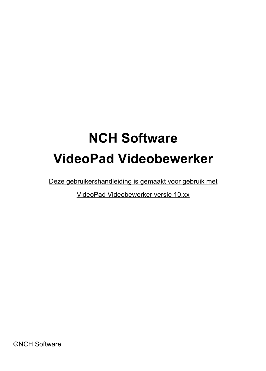 NCH Software Videopad Videobewerker