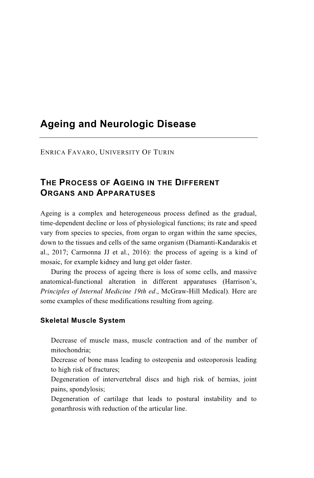 Ageing and Neurologic Disease