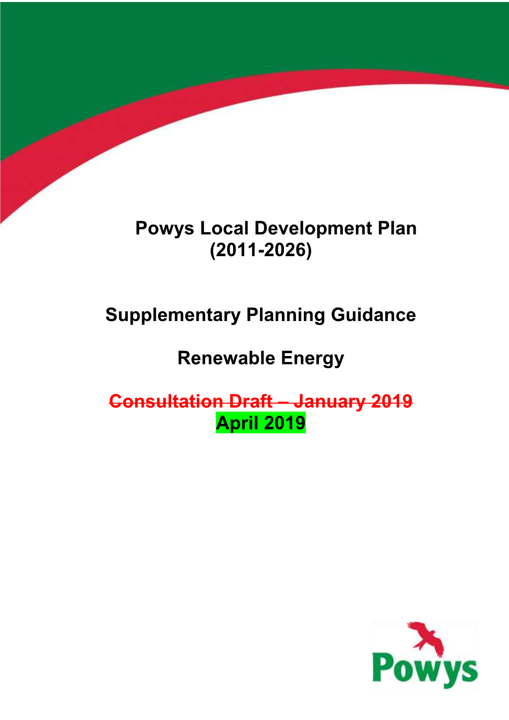 Powys Local Development Plan (2011-2026) Supplementary