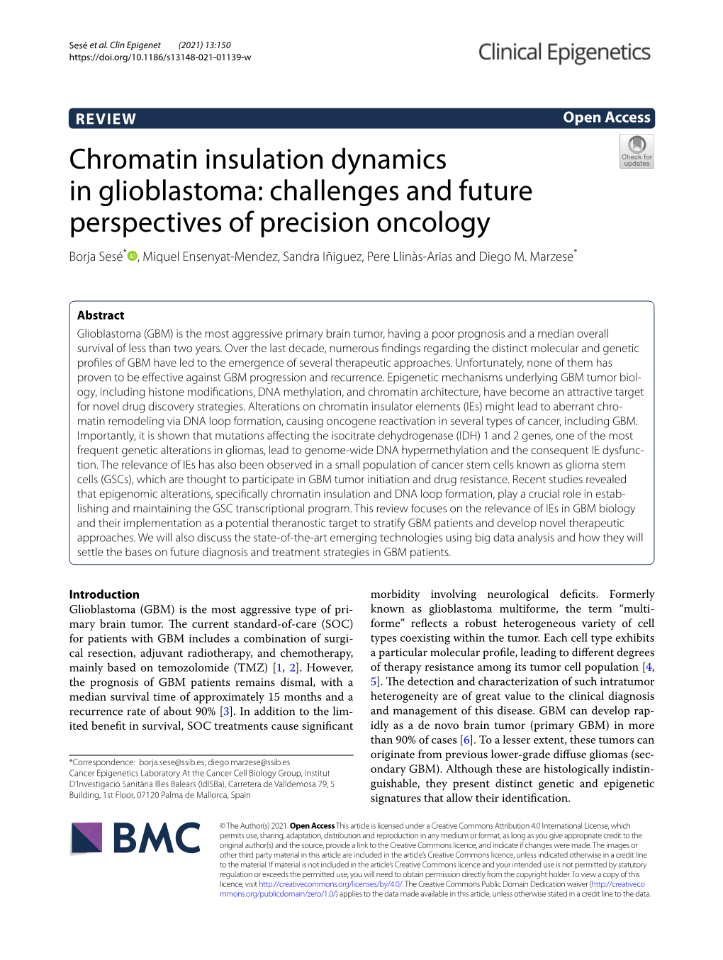 Chromatin Insulation Dynamics in Glioblastoma: Challenges and Future